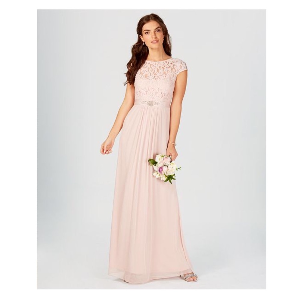 Adrianna Papell Lace Illusion Gown